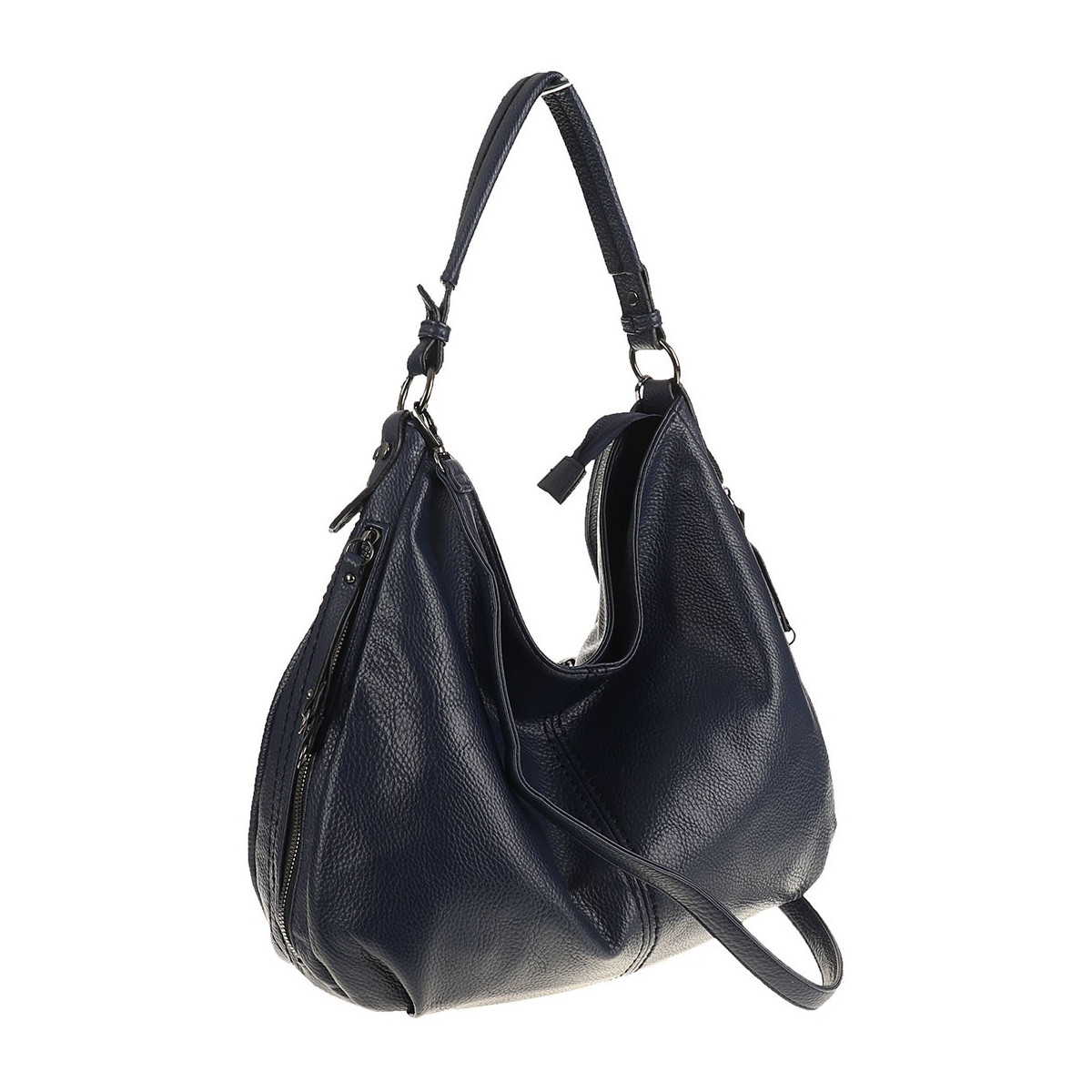 Torebka Damska Shopper Duża Listonoszka Worek na Ramię LH2503 Granatowa