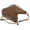 Torebka Damska Shopper Modna Duża Listonoszka Worek na Ramię LH2503 Brązowa