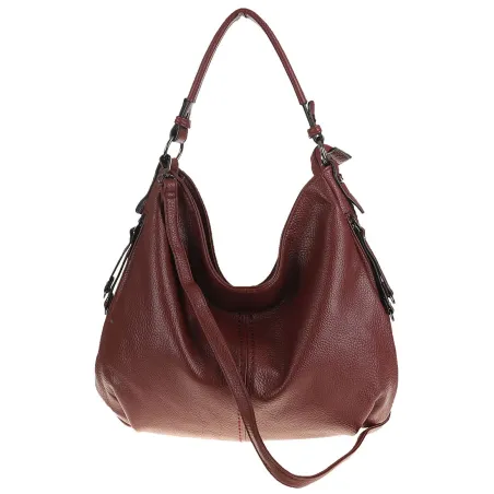 Torebka Damska Shopper Modna Duża Listonoszka Worek na Ramię LH2503 Bordowa