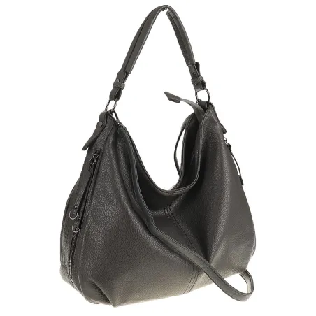 Torebka Damska Shopper Modna Duża Listonoszka Worek na Ramię LH2503 Szara