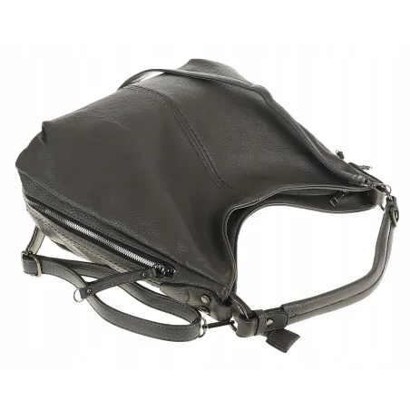 Torebka Damska Shopper Modna Duża Listonoszka Worek na Ramię LH2503 Szara