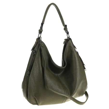 Torebka Damska Shopper Modna Duża Listonoszka Worek na Ramię LH2503 Zielona