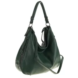 Torebka Damska Shopper Modna Duża Listonoszka Worek na Ramię LH2503 Zielona