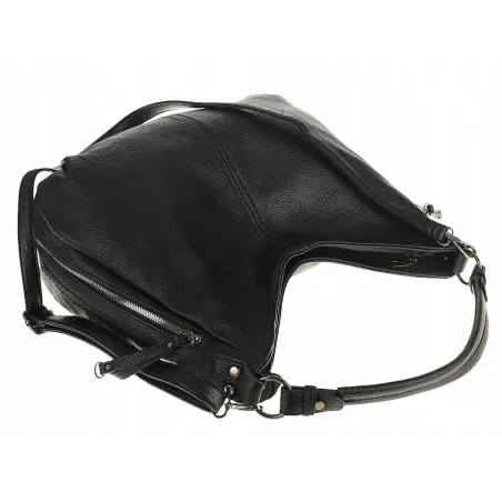 Torebka Damska Shopper Modna Duża Listonoszka Worek na Ramię LH2503 Czarna