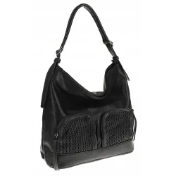 Turbo Bags  Torebka Damska Elegancka Listonoszka Worek D83928 Black