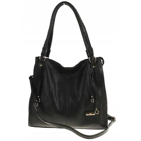 CHARRO Włoska Marka Torebka Damska Teczka Listonoszka na Ramię CH667811 Czarna