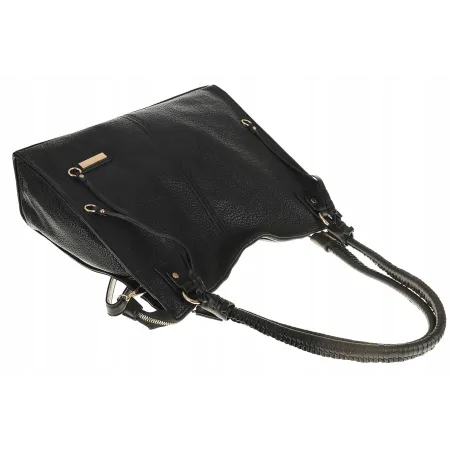 CHARRO Włoska Marka Torebka Damska Teczka Listonoszka na Ramię CH667811 Czarna
