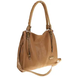 CHARRO Włoska Marka Torebka Damska Teczka Listonoszka na Ramię CH667811 Beżowa