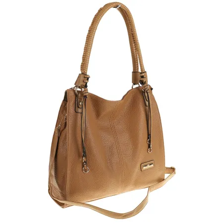 CHARRO Włoska Marka Torebka Damska Teczka Listonoszka na Ramię CH667811 Beżowa