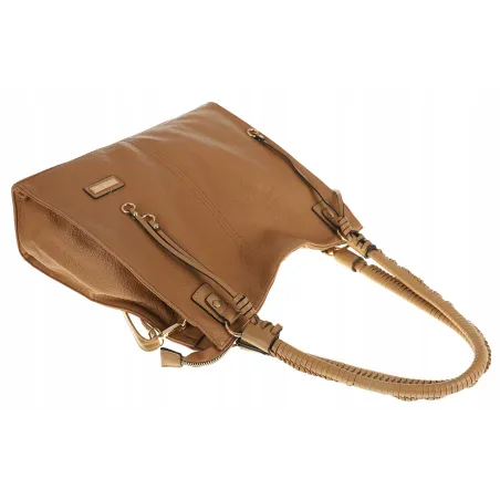 CHARRO Włoska Marka Torebka Damska Teczka Listonoszka na Ramię CH667811 Beżowa