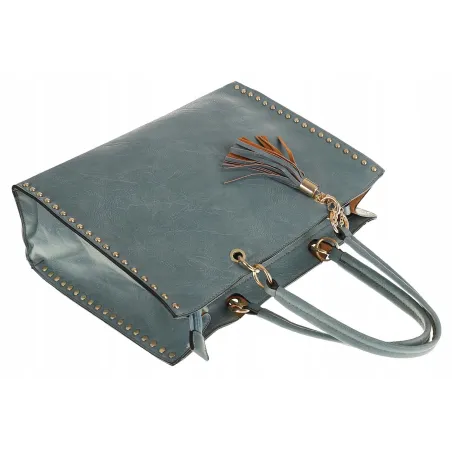 Paolo BAGS Torebka Damska Teczka A4 Listonoszka PB92521 Niebieska