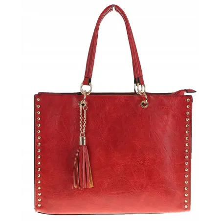 Paolo BAGS Torebka Damska Teczka A4 Listonoszka PB92521 Czerwona