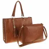 Torebka damska teczka A4 pojemna listonoszka 2w1 duża modna PB92521 Brązowa