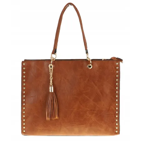 Torebka damska teczka A4 pojemna listonoszka 2w1 duża modna PB92521 Brązowa