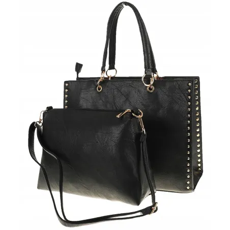 Torebka damska teczka A4 pojemna listonoszka 2w1 duża modna PB92521 Czarna