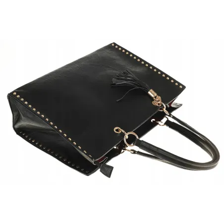 Torebka damska teczka A4 pojemna listonoszka 2w1 duża modna PB92521 Czarna