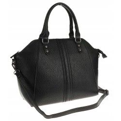 Damska klasyczna torebka kuferek teczka listonoszka LX20235 Black