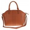 Damska klasyczna torebka kuferek teczka listonoszka LX20235 Brown