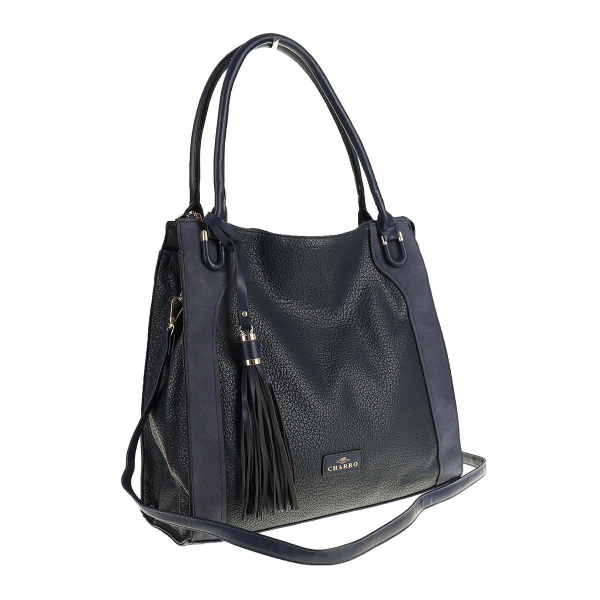 CHARRO Włoska Marka Torebka Damska Elegancka Listonoszka na Ramię CH66786 Blue