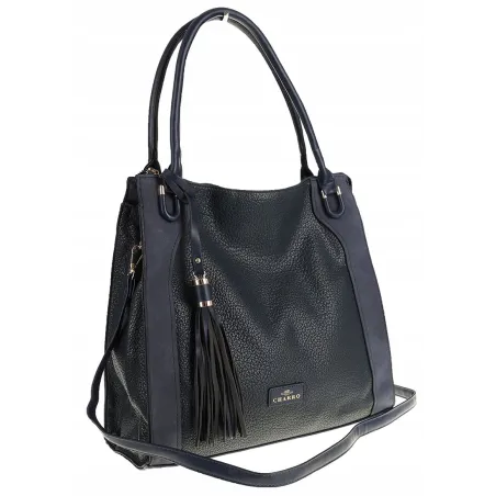 CHARRO Włoska Marka Torebka Damska Elegancka Listonoszka na Ramię CH66786 Blue