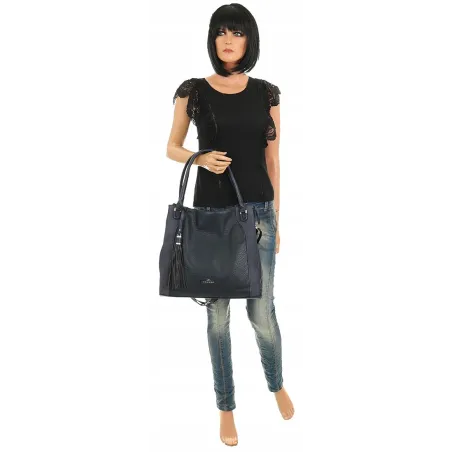 CHARRO Włoska Marka Torebka Damska Elegancka Listonoszka na Ramię CH66786 Blue