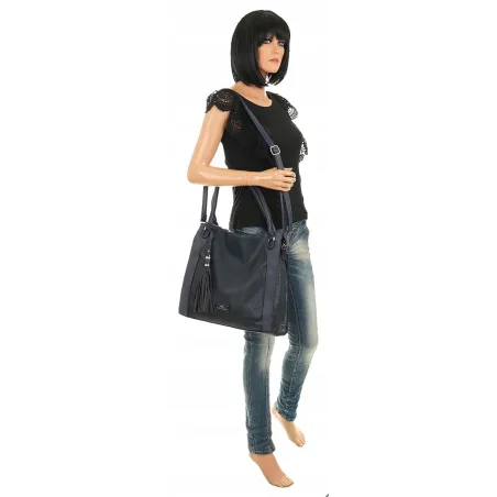 CHARRO Włoska Marka Torebka Damska Elegancka Listonoszka na Ramię CH66786 Blue