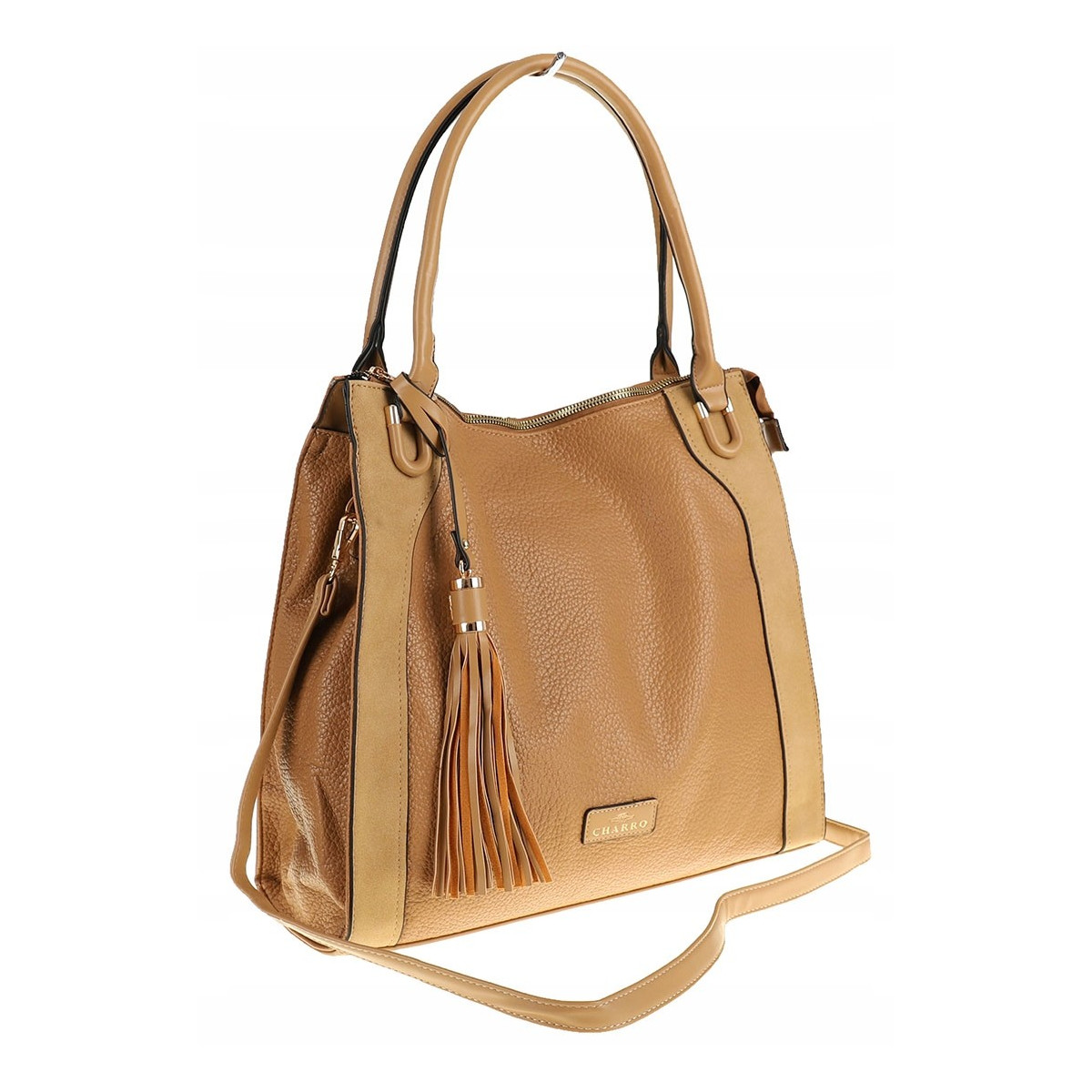 CHARRO Włoska Marka Torebka Damska Elegancka Listonoszka na Ramię CH66786 Apricot