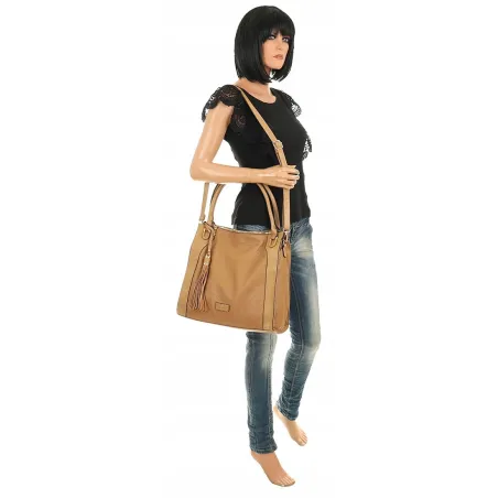 CHARRO Włoska Marka Torebka Damska Elegancka Listonoszka na Ramię CH66786 Apricot