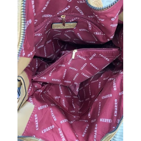 CHARRO Włoska Marka Torebka Damska Elegancka Listonoszka na Ramię CH66786 Apricot