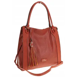 CHARRO Włoska Marka Torebka Damska Elegancka Listonoszka na Ramię CH66786 Plum Red