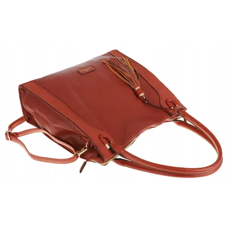 CHARRO Włoska Marka Torebka Damska Elegancka Listonoszka na Ramię CH66786 Plum Red