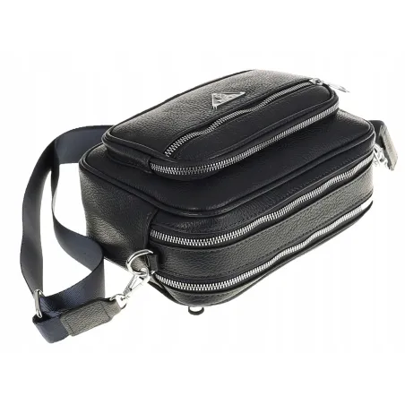 Elegancka pojemna Torebka Damska Listonoszka kuferek na Ramę YD9710 Granatowa