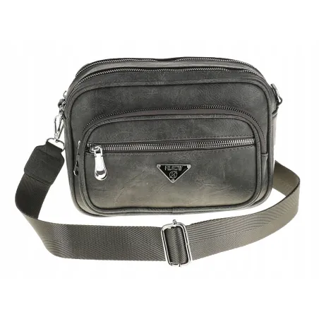 Elegancka pojemna Torebka Damska Listonoszka kuferek na Ramę YD9710 Szara