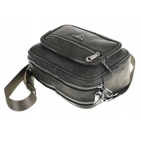 Elegancka pojemna Torebka Damska Listonoszka kuferek na Ramę YD9710 Szara