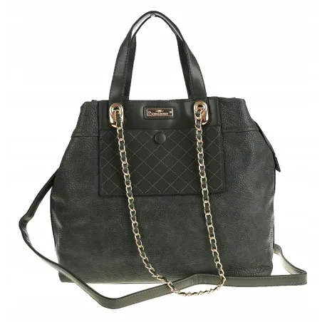 CHARRO Włoska Marka  Torebka Damska Elegancka Worek Listonoszka Kuferek CH855622 Green