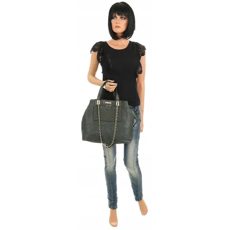 CHARRO Włoska Marka  Torebka Damska Elegancka Worek Listonoszka Kuferek CH855622 Green