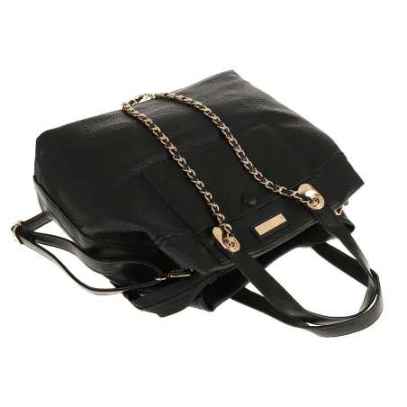 CHARRO Włoska Marka Torebka Damska Elegancka Worek Listonoszka Kuferek CH855622 Black