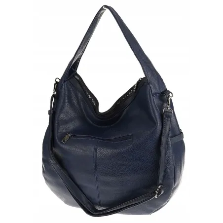 Maria C. Włoska Marka  Torebka Damska Worek Modna Listonoszka na Ramię MC805 Blue