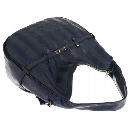 Maria C. Włoska Marka  Torebka Damska Worek Modna Listonoszka na Ramię MC805 Blue