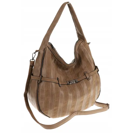 Maria C. Włoska Marka Torebka Damska Worek Modna Listonoszka na Ramię MC805 Khaki