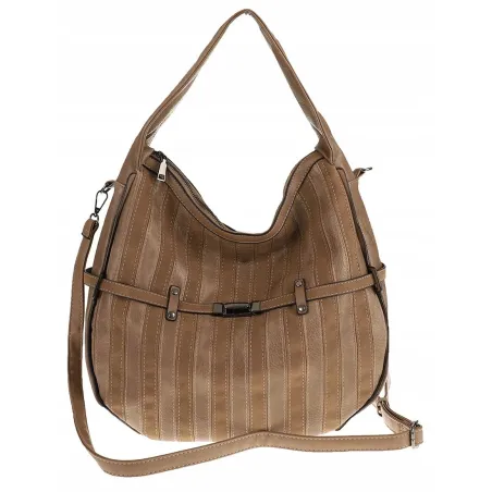 Maria C. Włoska Marka Torebka Damska Worek Modna Listonoszka na Ramię MC805 Khaki