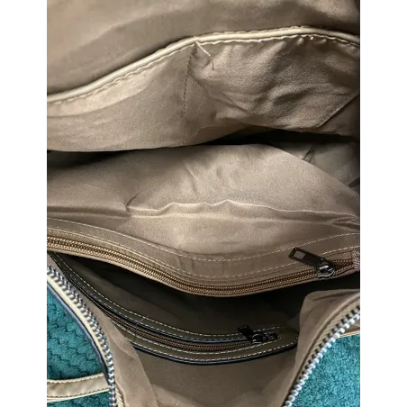 Maria C. Włoska Marka Torebka Damska Worek Modna Listonoszka na Ramię MC805 Khaki