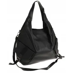 Maria C. Włoska Marka Torebka Damska Elegancka Worek Listonoszka na Ramię MC925 Black