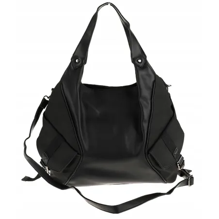 Maria C. Włoska Marka Torebka Damska Elegancka Worek Listonoszka na Ramię MC925 Black