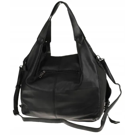 Maria C. Włoska Marka Torebka Damska Elegancka Worek Listonoszka na Ramię MC925 Black