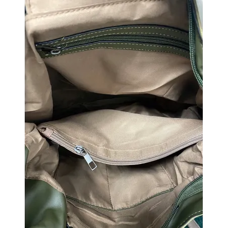 Maria C. Włoska Marka Torebka Damska Elegancka Worek Listonoszka na Ramię MC925 Black