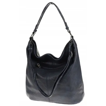 Maria C. Włoska Marka Torebka Damska Elegancka Worek Listonoszka na Ramię MC844 Blue