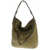 Maria C. Włoska Marka Torebka Damska Elegancka Worek Listonoszka na Ramię MC844 Green