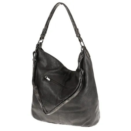 Maria C. Włoska Marka Torebka Damska Elegancka Worek Listonoszka na Ramię MC844 Grey