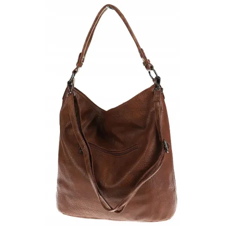 Maria C. Włoska Marka Torebka Damska Elegancka Worek Listonoszka na Ramię MC844 Brown